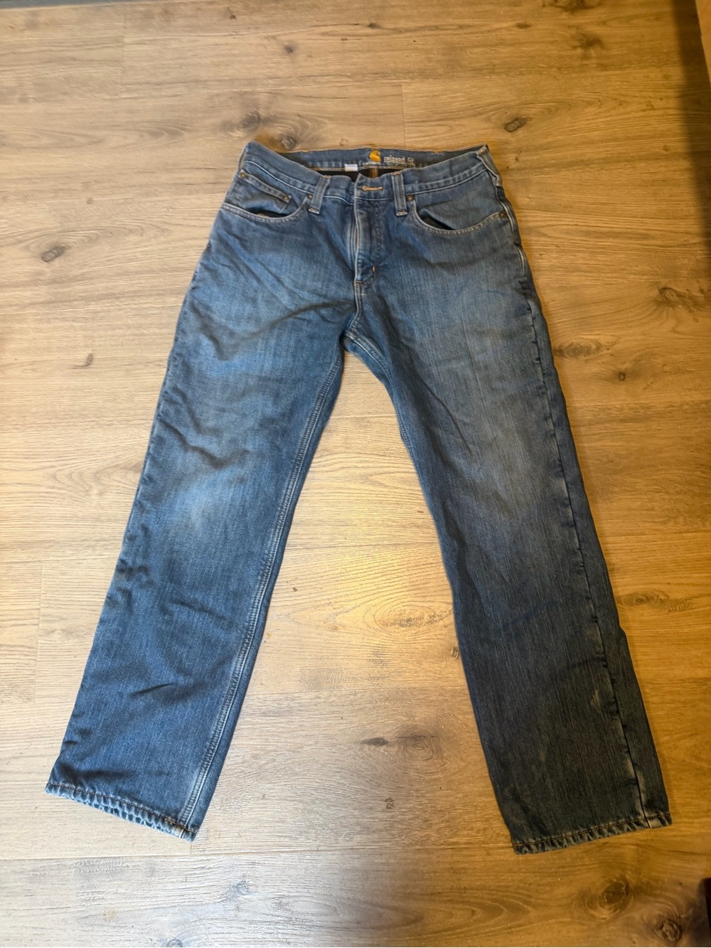 Carhartt Men's Classic Blue Straight Jeans